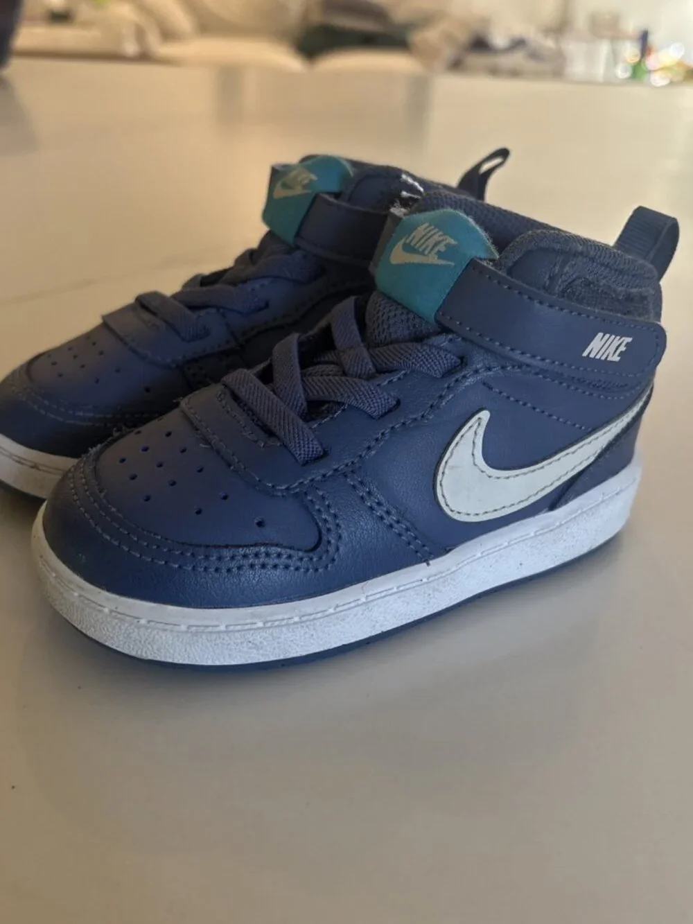 Nike Court Borough Mid 2 Diffused Blue/Light Bone CD7783-402 7C (101)